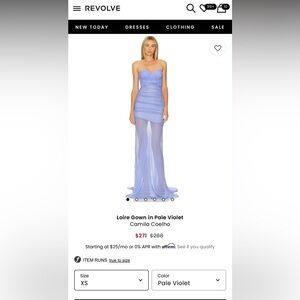 Camila Coelho Loire Gown in Pale Violet